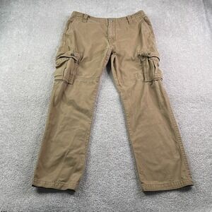 Old Navy Pants Mens  34x30 Tan Brown Khaki Cargo Utility Flap Pockets Skater